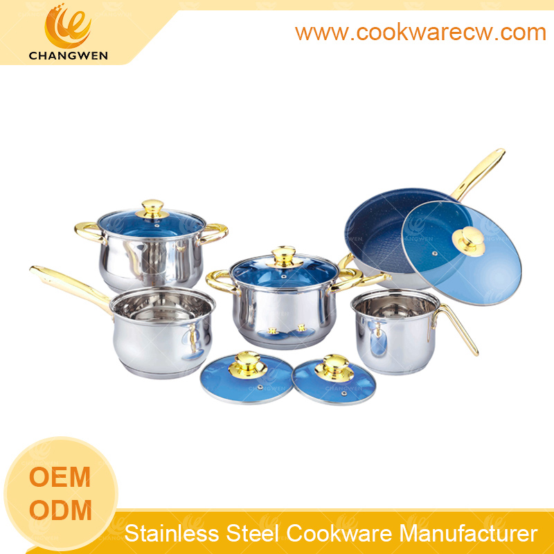 Straight Body 12 PCS Cooking Pots and Pans Cookware Stainless Steel Induction  Casserole Saucepan Pot Set - China Pot Set and Cookware Set price