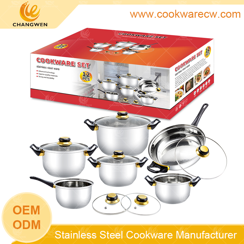 Buy Wholesale China 12pcs Stainless Steel Cookware Set Pots Pans