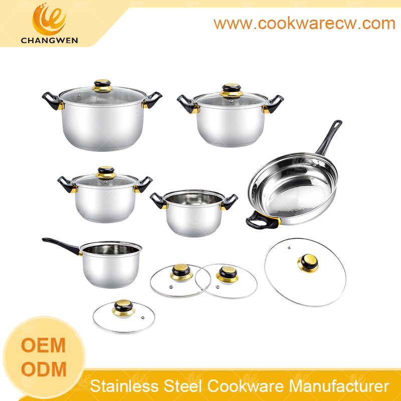 Buy Wholesale China 12pcs Stainless Steel Cookware Set Pots Pans