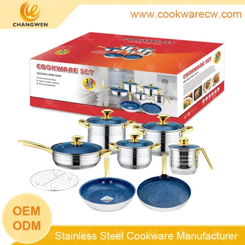 Bộ đồ nấu ăn Mexico Olla Milk Pot High Stock Kitchen Wire Rack và chảo chống dính CW-M1308