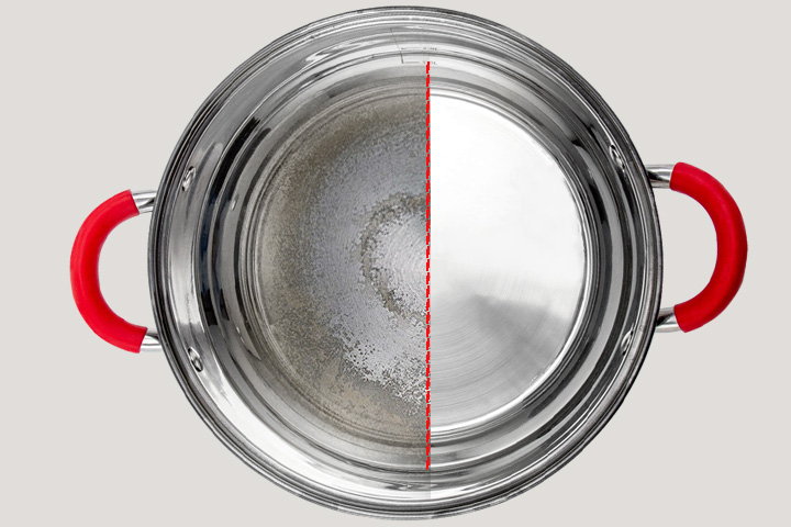 How to clean stainless steel pots and pans with limescale