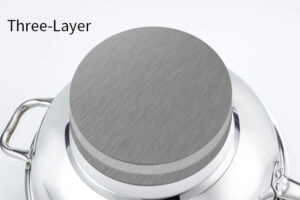 three-layer stainless steel cookware