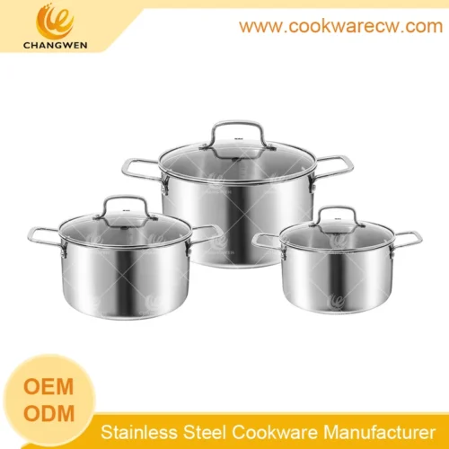 Stainless Steel Pot Set for Professional Cooking Performance