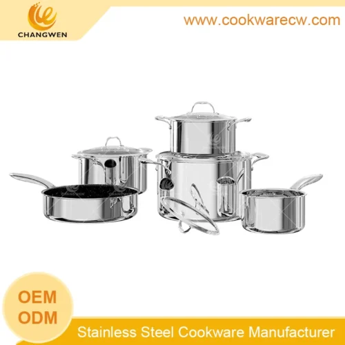 Complete Stainless Steel Cookware Set for Home & Commercial Use