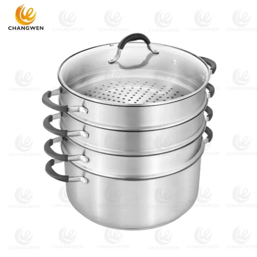 Stainless Steel Steamer Pot with Removable Basket Insert