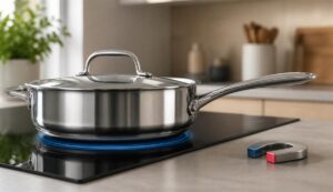 430 stainless steel cookware on a magnetic induction cooktop