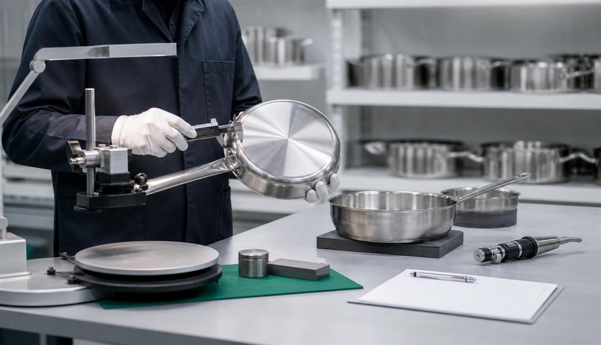 Importer quality acceptance inspection for stainless steel cookware