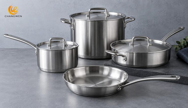 Stainless steel cookware assortment for importers and private label brands